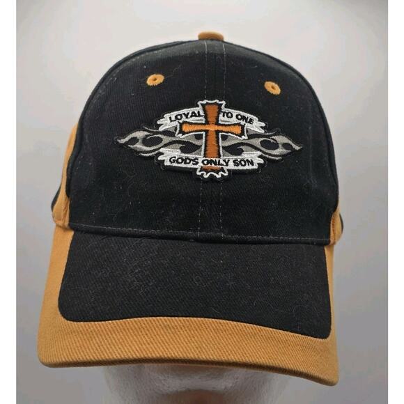 Loyal To One Gods Only Son Mega Cap Strapback Cap Hat Orange Black - Picture 1 of 8